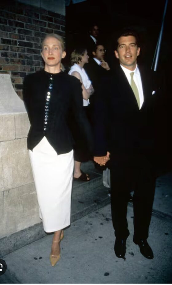 Carolyn Bessette Kennedy Black and White Evening WEar